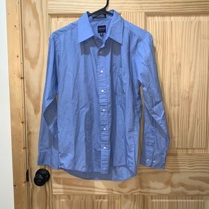 Arrow blue button front dress shirt size 16
